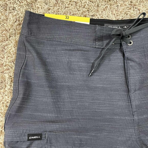 O’Neill Men’s Quick Dry Lightweight Boardshort Shorts Dark Gray, Size 32 (New) - Picture 4 of 9